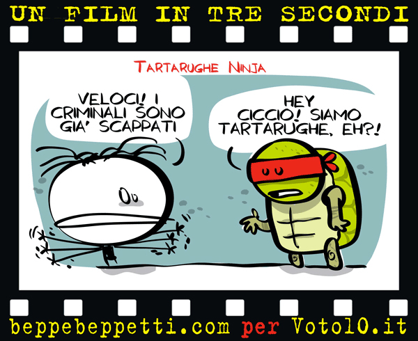 La vignetta di Tartarughe Ninja