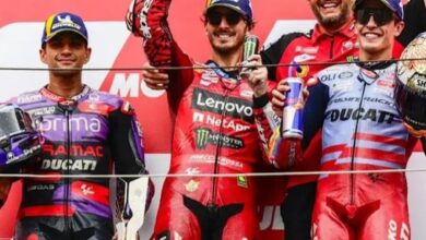 Bagnaia, Martin e Marquez sul podio