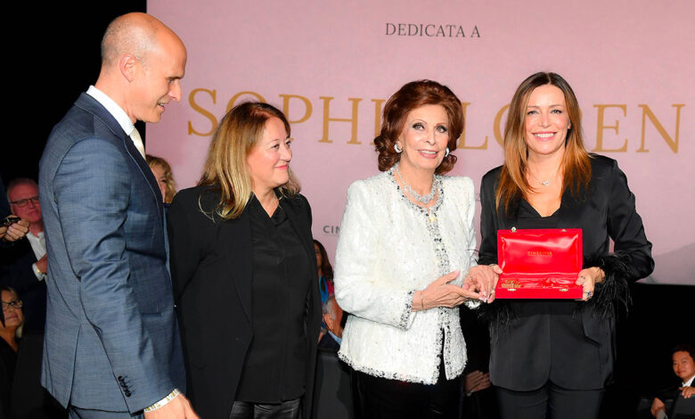 Sophia Loren riceve la Chiave di Cinecittà