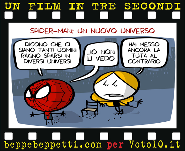 La vignetta di Spider-Man: Un nuovo universo