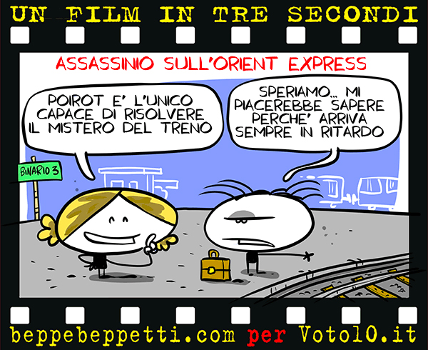 La vignetta di Assassinio sull'Orient Express