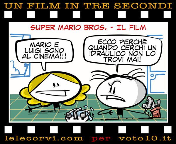 La vignetta di Super Mario Bros - Il film - Lele Corvi per Voto 10