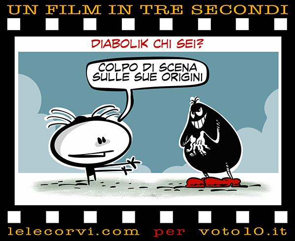 La vignetta di Diabolik Chi sei? - Lele Corvi per Voto 10