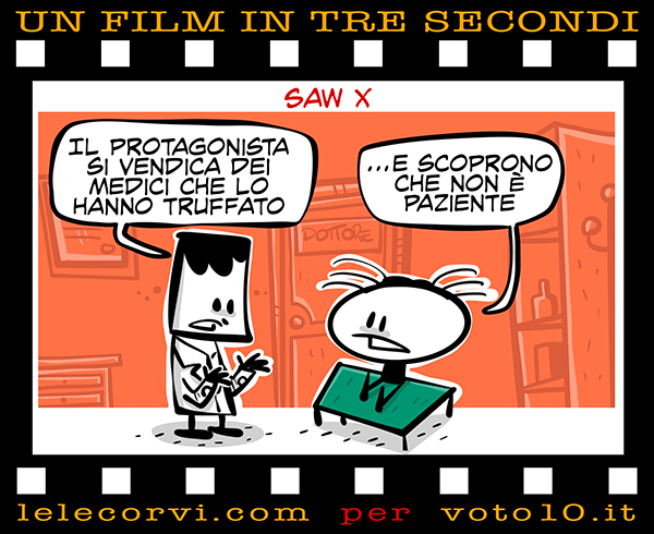 La vignetta di Saw X - Lele Corvi per Voto 10