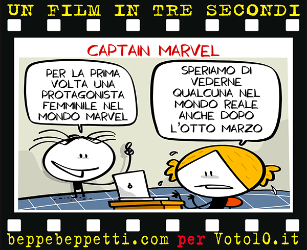 La vignetta di Captain Marvel