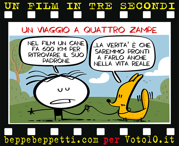 La vignetta di Un viaggio a quattro zampe