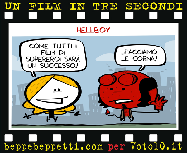 La vignetta di Hellboy