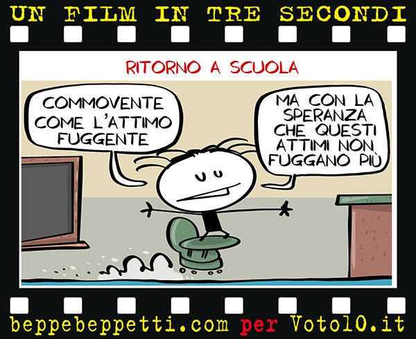 La vignetta dedicata alla riapertura delle scuole - Beppe Beppetti per Voto 10