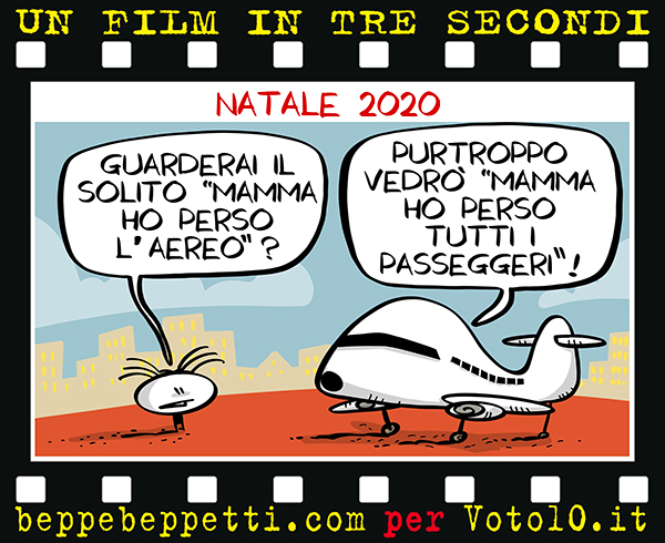 La vignetta dedicata alla crisi del settore aereo a causa della pandemia - Beppe Beppetti per Voto 10