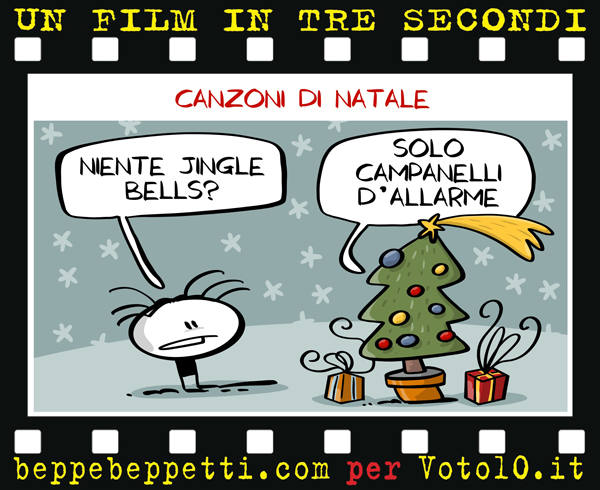 La vignetta dedicata alle Canzoni di Natale - Beppe Beppetti per Voto 10