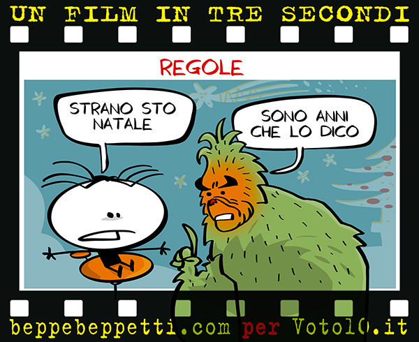 La vignetta delle regole del Natale - Beppe Beppetti per Voto 10