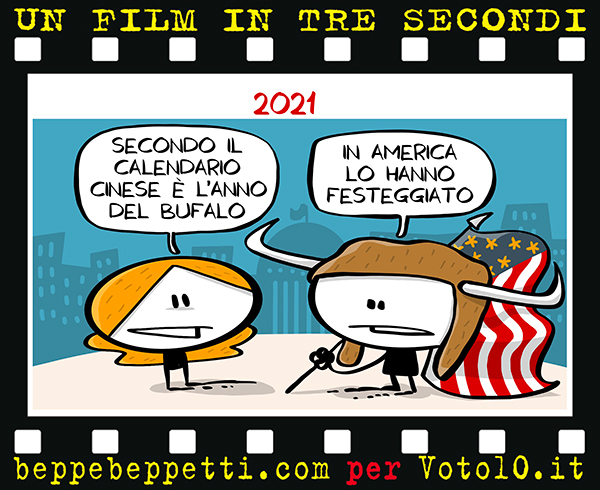 La vignetta dedicata al 2021, l’anno del bufalo - Beppe Beppetti per Voto 10