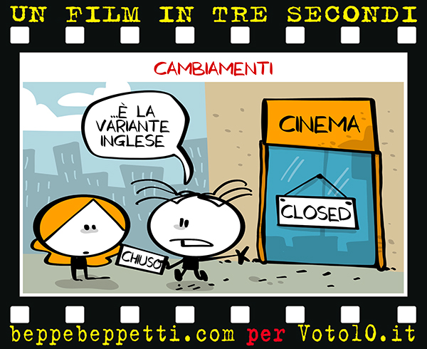 La vignetta dedicata alla variante inglese - Beppe Beppetti per Voto 10