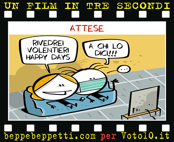 La vignetta dedicata alle attese - Beppe Beppetti per Voto 10