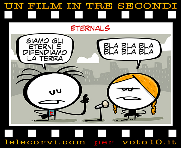 La vignetta di Eternals - Lele Corvi per Voto 10