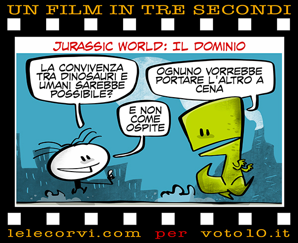 La vignetta di Jurassic World: Il Dominio - Lele Corvi per Voto 10