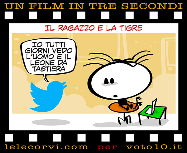 La vignetta di Il ragazzo e la tigre - Lele Corvi per Voto 10