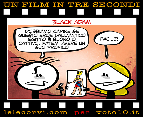 La vignetta di Black Adam - Lele Corvi per Voto 10