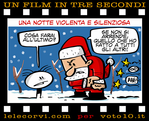 La vignetta di Una Notte Violenta e Silenziosa - Lele Corvi per Voto 10