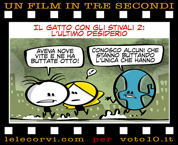 La vignetta di Il gatto con gli stivali 2 - L'ultimo desiderio - Lele Corvi per Voto 10