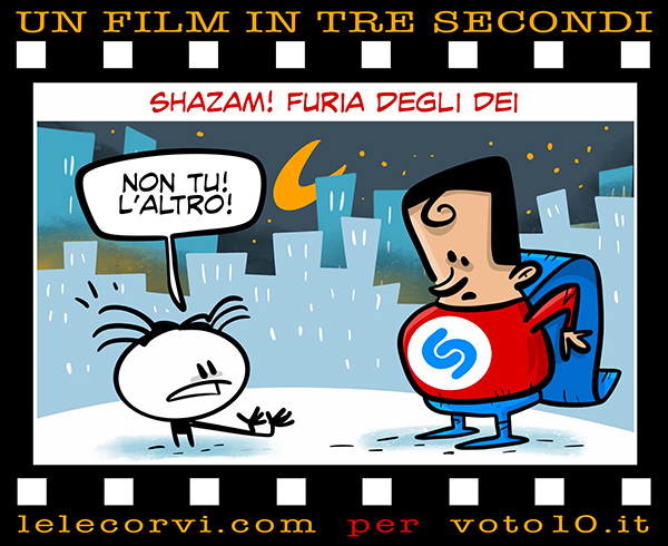 La vignetta di Shazam! Furia degli Dei - Lele Corvi per Voto 10