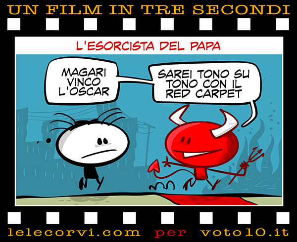 La vignetta di L'Esorcista del Papa - Lele Corvi per Voto 10