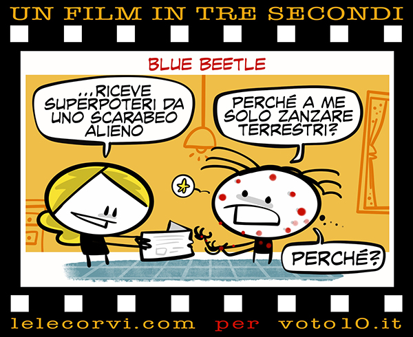 La vignetta di Blue Beetle - Lele Corvi per Voto 10