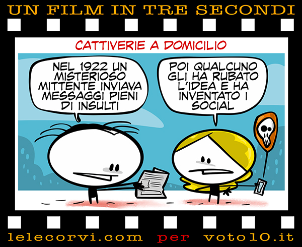 La vignetta di Cattiverie a Domicilio - Lele Corvi per Voto 10