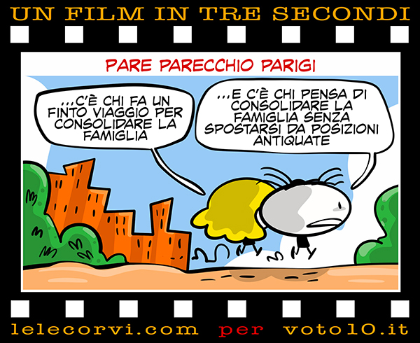 La vignetta di Pare parecchio Parigi - Lele Corvi per Voto 10