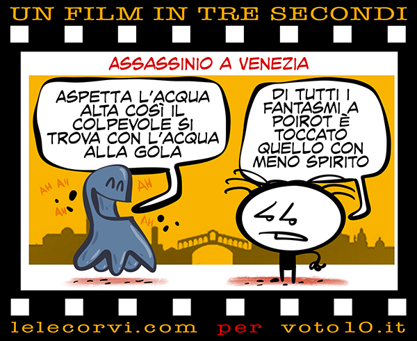 La vignetta di Assassinio a Venezia - Lele Corvi per Voto 10